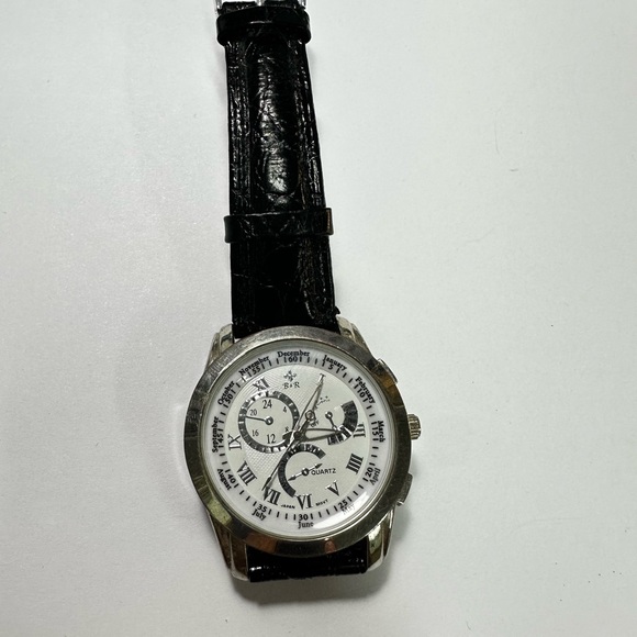 Other - Classic Multi-Function Quartz Watch Roman Numerals Black Leather Strap